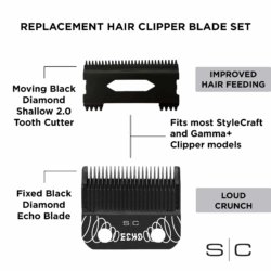 StyleCraft Echo Fixed Blade with Shallow Tooth 2.0 Cutter Set SC544B 4