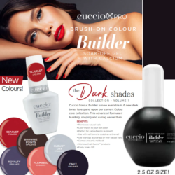 Cuccio Professional Brush-On Gel Colour Builder Soak-Off Scarlet Gel 13ml