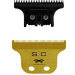 StyleCraft Fixed Gold Titanium Classic X-Pro Trimmer Blade w/ Black Diamond DLC The One Cutter Set #SC529GB