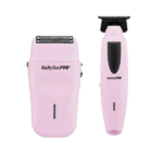 BaBylissPRO Limited Edition LithiumFX+ Trimmer & Double Foil Shaver Value Set - Pink FX73FSTPKMP