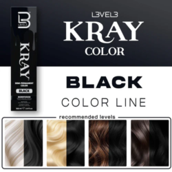 L3VEL3 Black Semi Permanent Hair Color 1