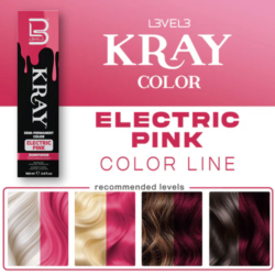 L3VEL3 Electric Pink Semi Permanent Hair Color 1 2