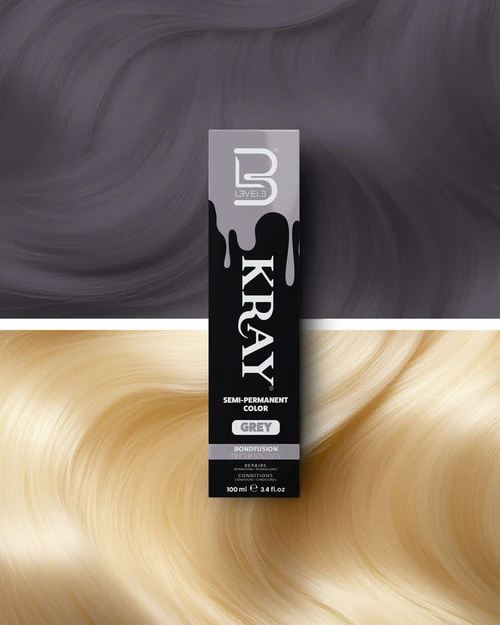 L3VEL3 Grey Semi Permanent Hair Color (100ml/3.4oz)