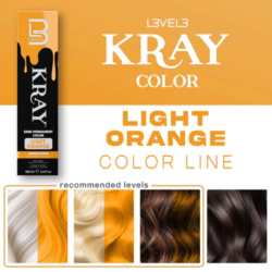 L3VEL3 Light Orange Semi Permanent Hair Color 1