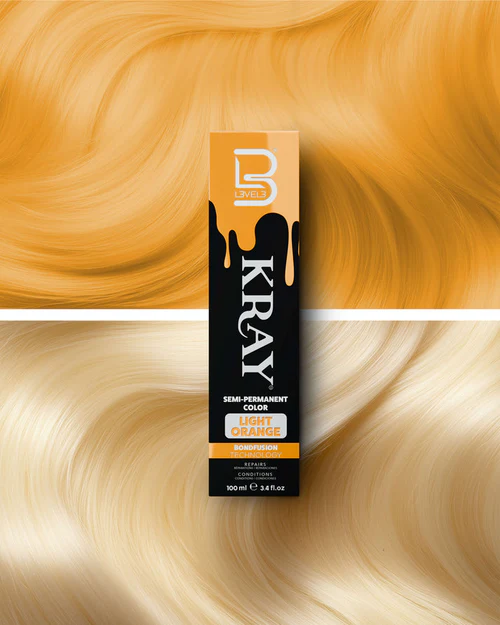 L3VEL3 Light Orange Semi Permanent Hair Color (100ml/3.4oz)