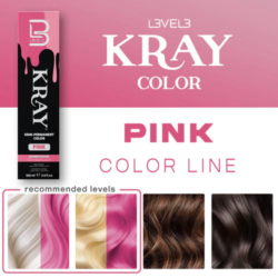 L3VEL3 Pink Semi Permanent Hair Color 2