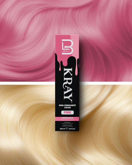 L3VEL3 Pink Semi Permanent Hair Color (100ml/3.4oz)