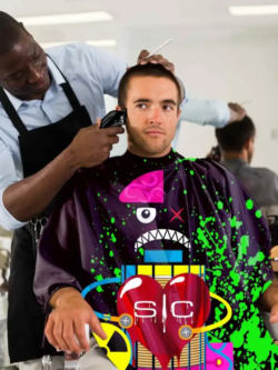 Stylecraft Radioactive Green Barber Stylist Cape SC311B 2