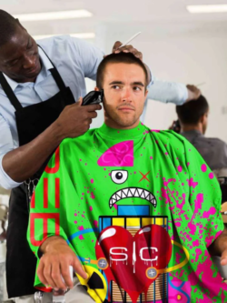 Stylecraft Radioactive Green Barber Stylist Cape SC312G 2