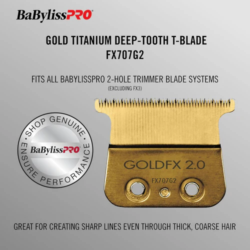 BaBylissPRO GoldFX Titanium Trimmer Blade - Deep Tooth FX707G2 1 BaBylissPRO GoldFX Titanium Trimmer Blade Deep Tooth FX707G2 4