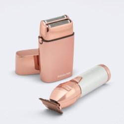 BaBylissPRO LimitedFX Rose Gold Trimmer and Double Foil Shaver Set FXDUOFS2TRG 3 BaBylissPRO LimitedFX Rose Gold Trimmer and Double Foil Shaver Set FXDUOFS2TRG 3