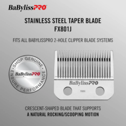 BaBylissPRO Stainless Steel Taper Replacement Blade FX801J 2