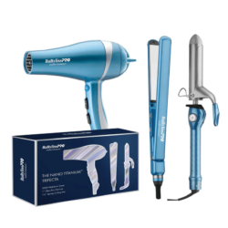 BaByliss Hair Dryer, Ultra Thin Flat Iron, Curling Iron Set BNTPP49