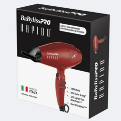 BaBylissPRO Limited Edition Red Rapido Professional Hair Dryer BRRAP1 1
