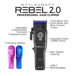 Stylecraft Rebel 2.0 Professional Hair Clipper SC601M 4