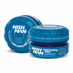 Nishman 01 Aqua Strong Hold Medium Shine Styling Wax - Gum Gum 100ml