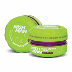 Nishman 05 Keratin High Hold Medium Shine Styling Wax - Forest Fruit 100ml