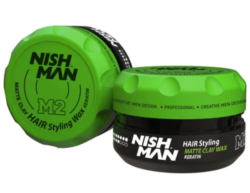 Get the best prices on beauty supplies at CBS Beauty Supply 1 Nishman M2 Strong Hold Low Shine Hair Styling Matte Clay Wax - Keratin 100ml