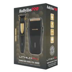 BaBylissPRO LithiumFX+ Trimmer & Double Foil Shaver Prepack #FX73FSTPK
