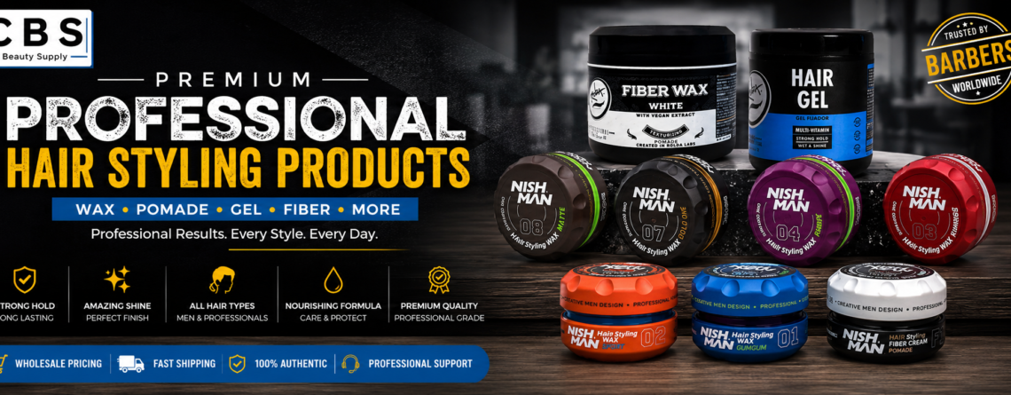 Professional Hair Styling Wax, Pomade & Gel for Barbers and Salons