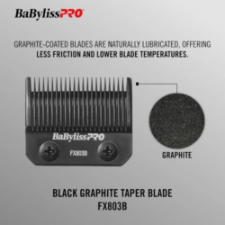 BaBylissPRO Black Graphite Replacement Taper Blade FX803B 6 BaBylissPRO Black Graphite Replacement Taper Blade FX803B 6