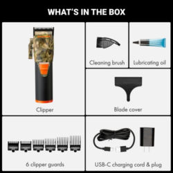 BaBylissPRO CoreFX Cordless Clipper - Camo FX86CAM 3 BaBylissPRO CoreFX Cordless Clipper Camo FX86CAM 3