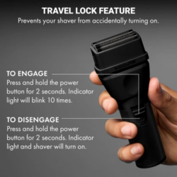 BaBylissPRO CoreFX Cordless Double Foil Shaver Matte Black FX75FS2MB 8