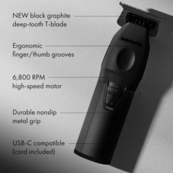 BaBylissPRO CoreFX Cordless Trimmer - Matte Black FX76MB 3 BaBylissPRO CoreFX Cordless Trimmer Matte Black FX76MB 3