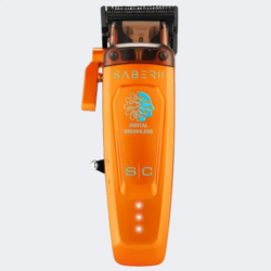 StyleCraft Pro SABER II Professional Metal Clipper with Digital Brushless EON Motor - Orange SC617O
