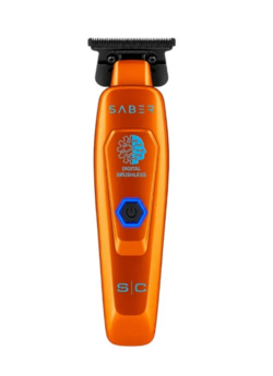 StyleCraft Saber Professional Full Metal Body Digital Brushless Motor Cordless Trimmer Orange SC421O